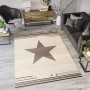 Moderní kusový koberec MAROKO - CENTER STAR krémový L916B