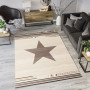 Moderní kusový koberec MAROKO - CENTER STAR krémový L916B