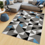 Kusový koberec MAYA Geometric - modrý/šedý