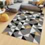 Kusový koberec MAYA Geometric - žlutý/šedý