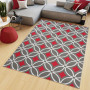 Kusový koberec MAYA Pattern - červený/šedý