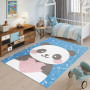 Dětský koberec JOLLY Blue - Panda se srdíčkem