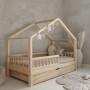 Dětská domečková postel z masivu borovice Bedhouse BELLO (se šuplíkem/s přistýlkou) - 160x80 cm