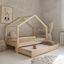 Dětská domečková postel z masivu borovice Bedhouse BELLO (se šuplíkem/s přistýlkou) - 200x90 cm