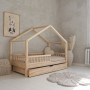 Dětská domečková postel z masivu borovice Bedhouse BELLO (se šuplíkem/s přistýlkou) - 180x80 cm