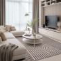 Kusový koberec MADISON Lines - šedý/krémový