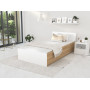 Postel PANAMA 200x90 cm - dub craft/bílá