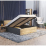 Postel PANAMA 200x120 cm - šedá/dub craft