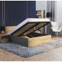 Postel PANAMA 200x180 cm - šedá/dub craft