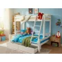 Dětská patrová postel s rozšířeným spodním lůžkem z masivu ROBUST 8X8 6A - 200x90 cm