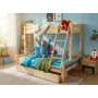 Dětská patrová postel s rozšířeným spodním lůžkem z masivu ROBUST 8X8 6A - 200x90 cm
