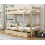 Dětská patrová postel z masivu borovice LEGEND se šuplíky - 200x90 cm