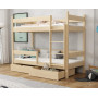 Dětská patrová postel z masivu borovice LEGEND se šuplíky - 200x90 cm