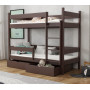 Dětská patrová postel z masivu borovice LEGEND se šuplíky - 200x90 cm