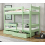 Dětská patrová postel z masivu borovice LEGEND se šuplíky - 200x90 cm