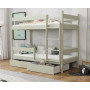 Dětská patrová postel z masivu borovice LEGEND se šuplíky - 200x90 cm