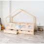 Dětská domečková postel z masivu borovice LUNA S 20 - 160x80 cm