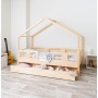 Dětská domečková postel z masivu borovice LUNA S 20 - 180x80 cm