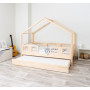 Dětská domečková postel z masivu borovice LUNA S 20 - 190x90 cm