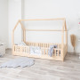 Dětská domečková Montessori postel z masivu borovice NIKO L - 160x80 cm