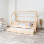 Dětská domečková postel z masivu borovice NIKO L 20 - 180x80 cm