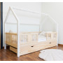Dětská domečková postel z masivu borovice NIKO L 20 - 160x80 cm