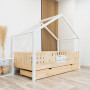 Dětská domečková postel z masivu borovice NIKO S 20 - 180x80 cm