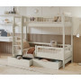 Dětská patrová postel se šuplíky z masivu borovice COEN - 200x90 cm - kašmírová