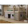 Dětská vyvýšená postel z masivu borovice PORTO - 200x90 cm