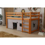 Dětská vyvýšená postel z masivu borovice PORTO - 200x90 cm