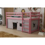 Dětská vyvýšená postel z masivu borovice PORTO - 200x90 cm