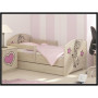 Dětská postel s výřezem ŽIRAFA - růžová 140x70 cm