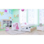 Dětská postel pro DVA (s výsuvným lůžkem) 180x90 cm - PRINCEZNA A KONÍK