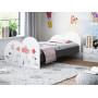 Dětská postel ZAMILOVANÉ KOČIČKY 180x90 cm (11 barev) + matrace ZDARMA