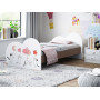 Dětská postel ZAMILOVANÉ KOČIČKY 180x90 cm (11 barev) + matrace ZDARMA