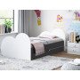 Dětská postel LOVE bez motivu 200x90 cm, se šuplíkem (11 barev) + matrace ZDARMA