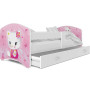Dětská postel LUCY se šuplíkem - 160x80 cm - HELLO KITTY