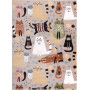 Dětský kusový koberec Fun Kittens Cats beige