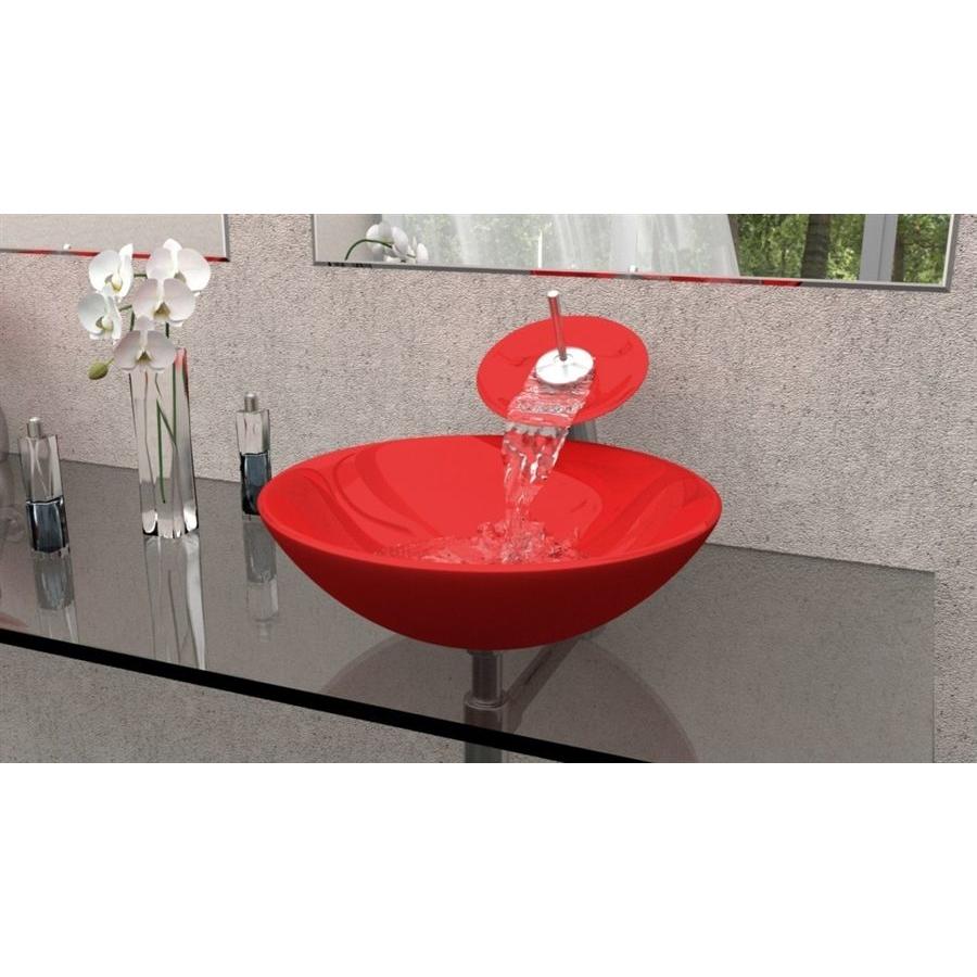 sklenene umyvadlo ball red e shop maxmax cz