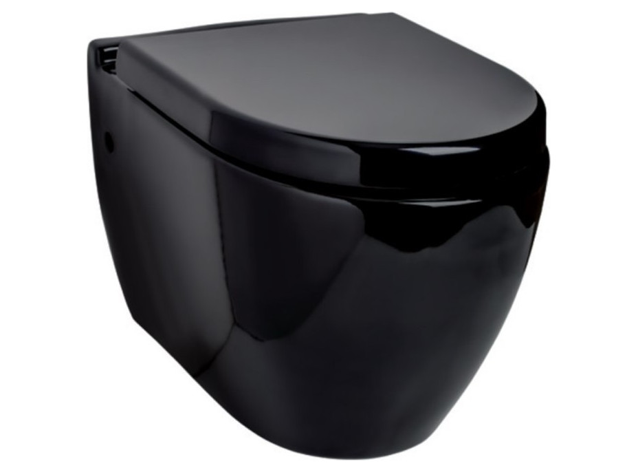 Závěsné WC UNO se SLIM sedátkem Soft-close černé