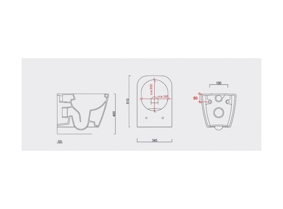 Závěsné WC NOVA RIMLESS se SLIM sedátkem SOFT-CLOSE
