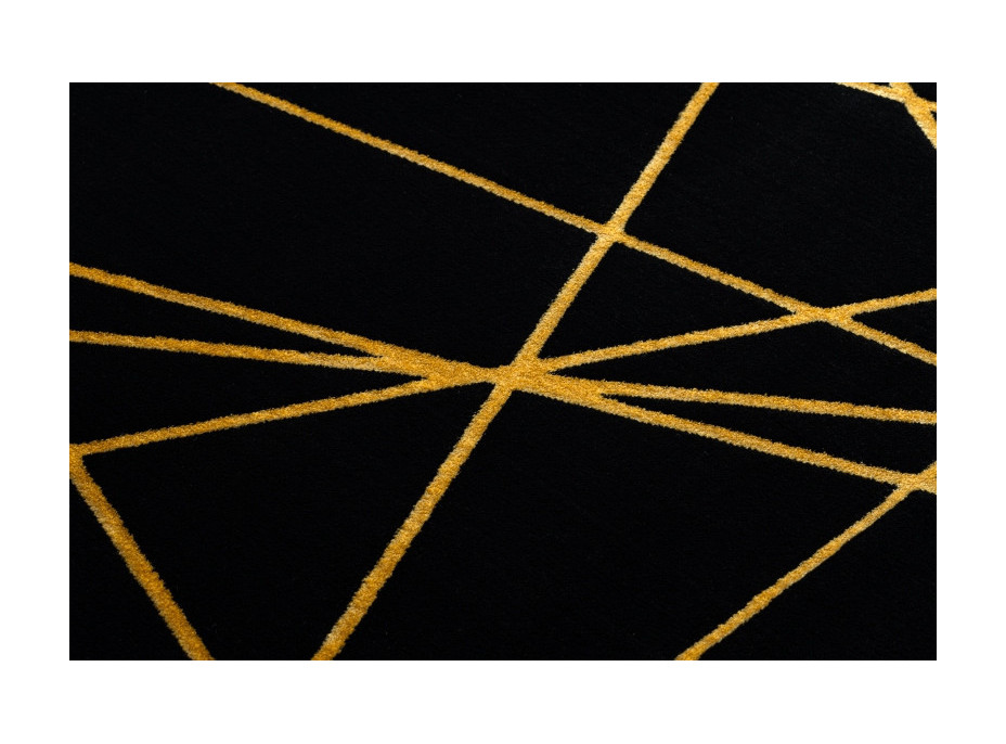 Kusový koberec Gloss 406C 86 geometric black/gold