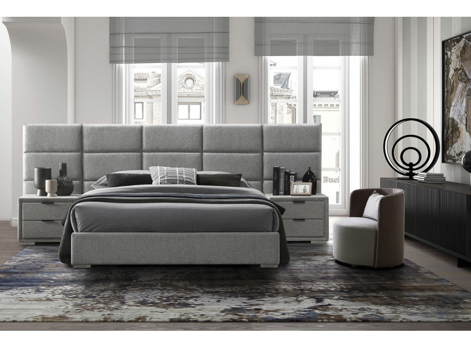 Čalouněná postel LEVAN 200x160 cm - šedá