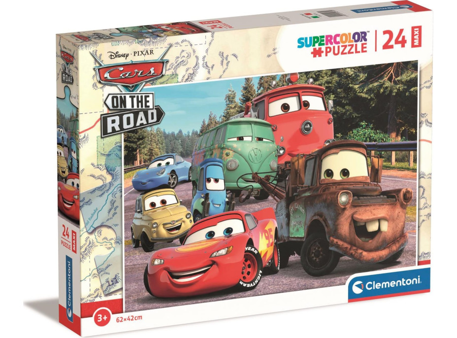 CLEMENTONI Puzzle Auta na cestách MAXI 24 dílků