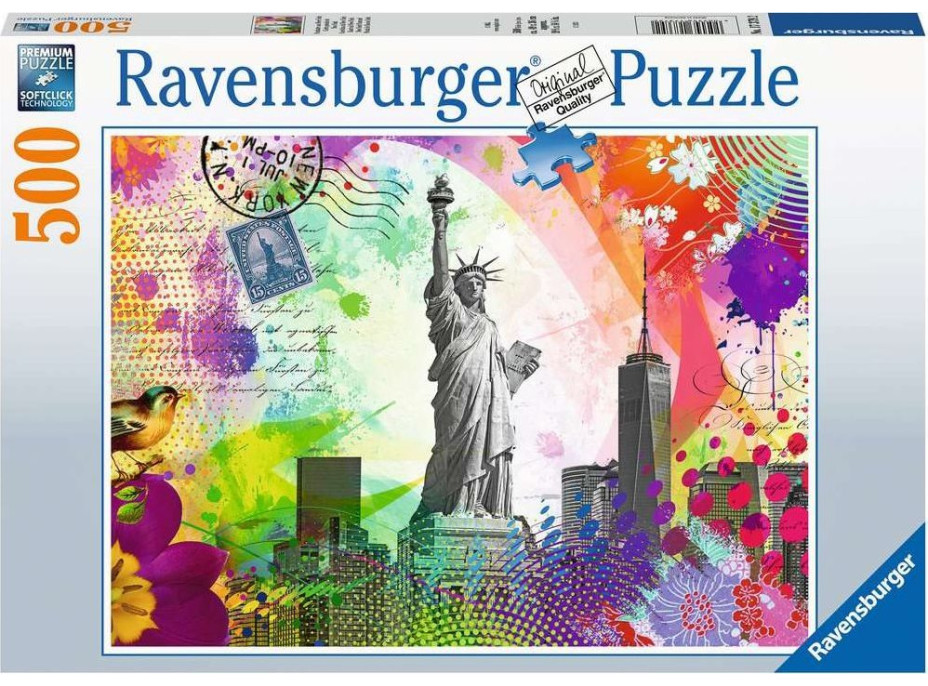 RAVENSBURGER Puzzle Pohlednice z New Yorku 500 dílků