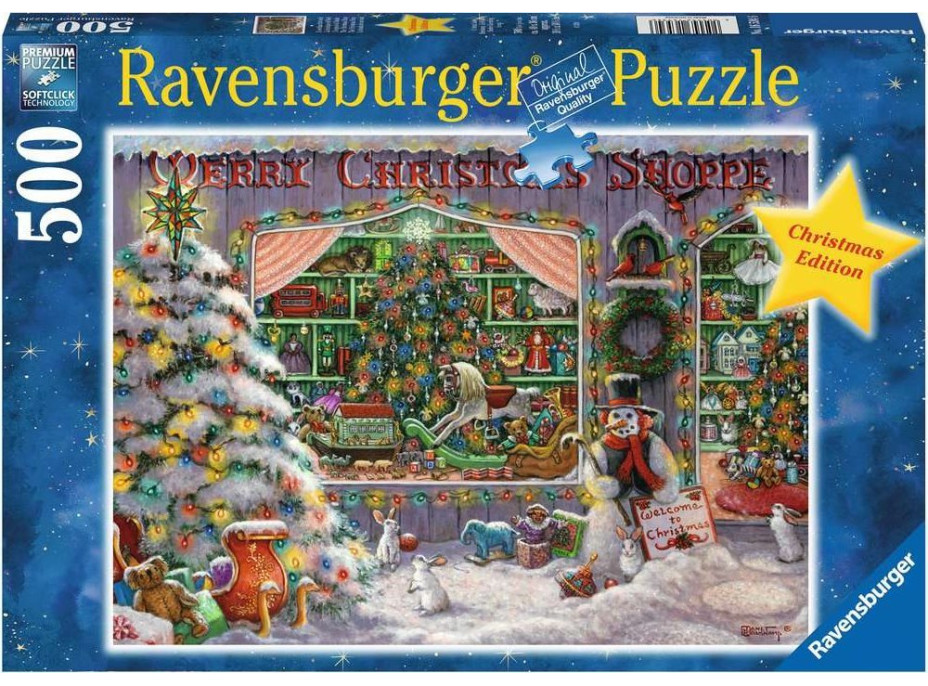 RAVENSBURGER Puzzle Vánoční obchod 500 dílků