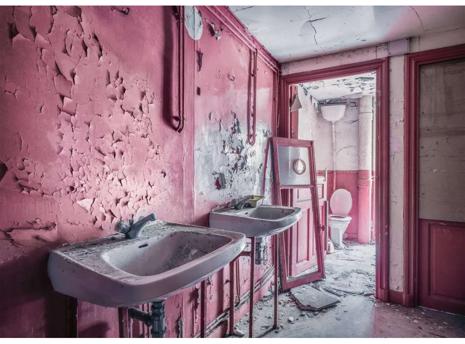 RAVENSBURGER Puzzle Ztracená místa: Růžová koupelna 1000 dílků