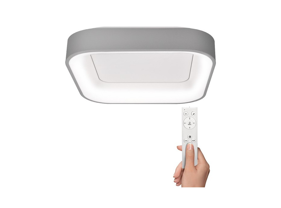 Stropní LED svítidlo Treviso - 48W - 2880lm - s dálkovým ovládáním - šedé