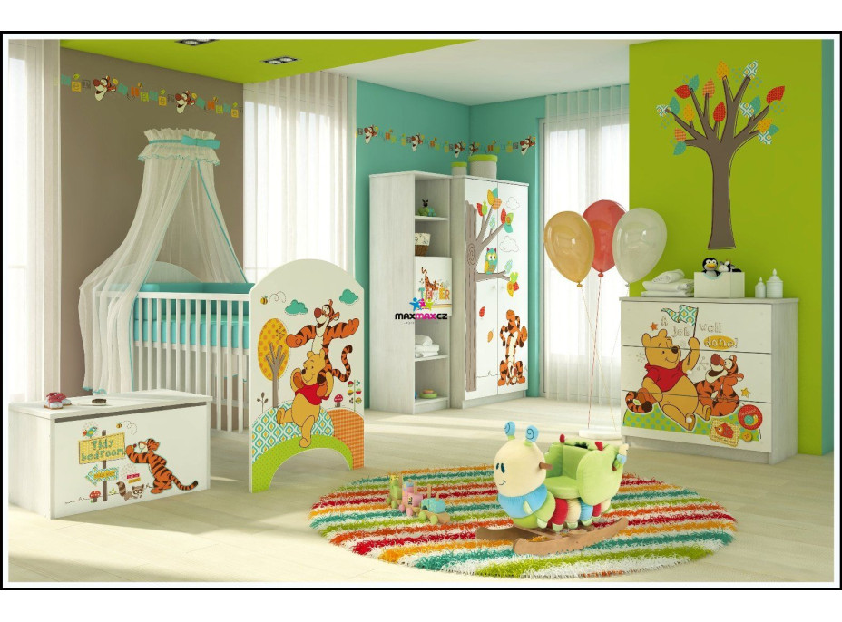 Dětská postel Disney - MEDVÍDEK PÚ A TYGŘÍK 160x80 cm