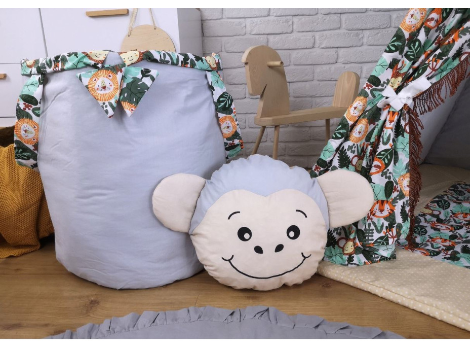 Dětský stan TEEPEE (TÝPÍ) s doplňky - AFRICKÁ ZVÍŘÁTKA